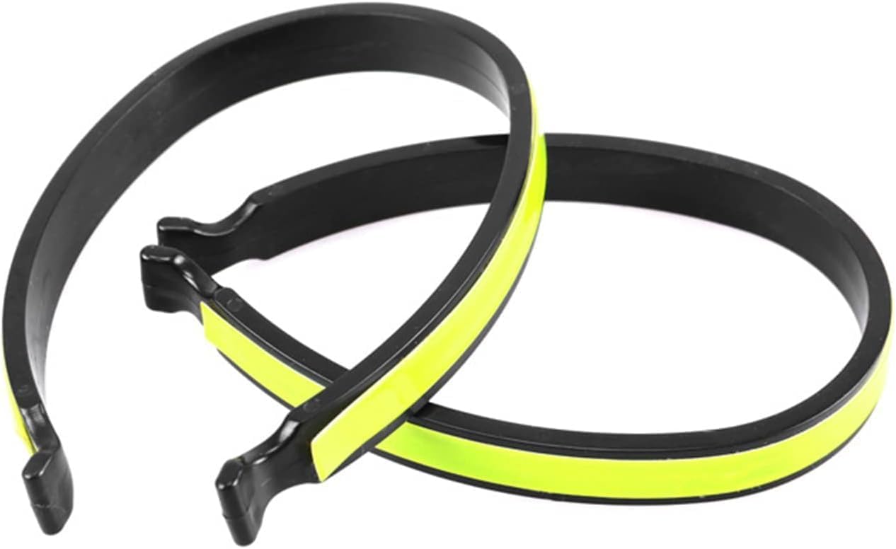 Jizlan 2 Pcs Cycling Trouser Clip Cycling Ankle Safety Band Reflective Bike Clip Pant Leg Cuff Clip Bikes Cycling Equipment Cycling Trouser Wrap Clip Reflective Gear Outdoor Accessories