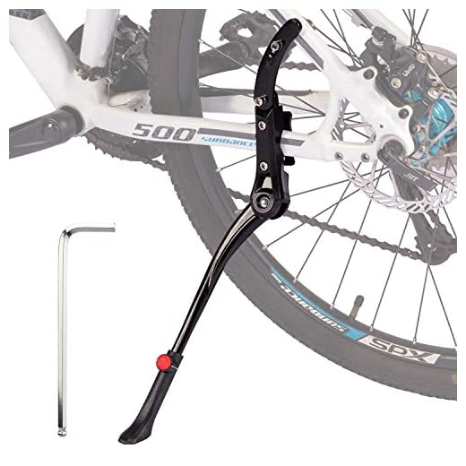 Totonia Bike Kickstand - Adjustable Bike Kickstand fits Most 24" - 29" Mountain Bike Aluminium Alloy Rear Mount Bike Kickstand