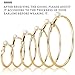 Sumind 6 Pairs Clip on Hoop Earrings Hoop Gold Earrings Non Piercing Earrings Set for Women, 6 Sizes