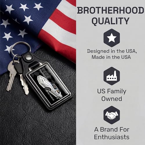 Image of Brotherhood Car Key Chain for Trans Am Firebird - Classic Models Keychain for Men and Women Gift Key Ring