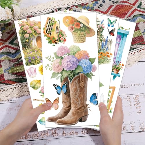 Pegatinas transferencia flores para transformar cómodas de dormitorio y mesas de salón 5