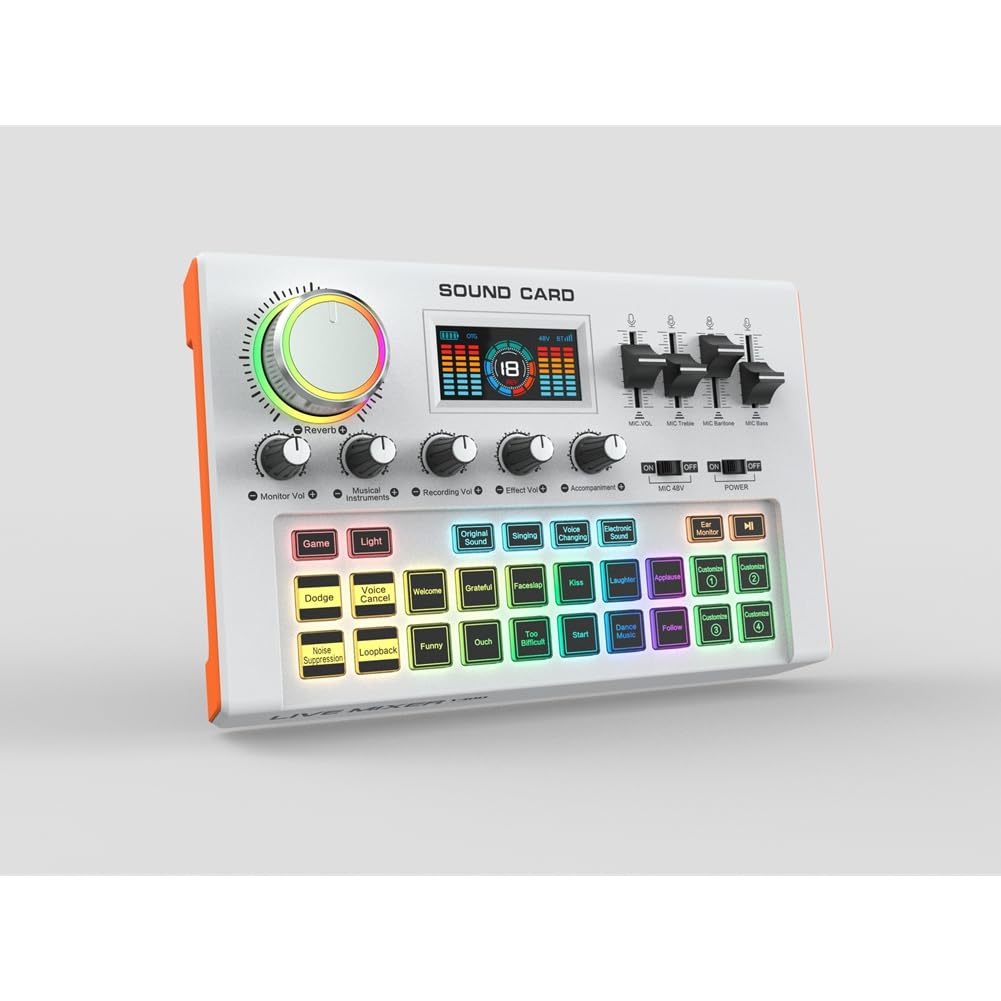 Tarjeta de Sonido Externa Mezcladora de Audio para Transmisión en de Música.