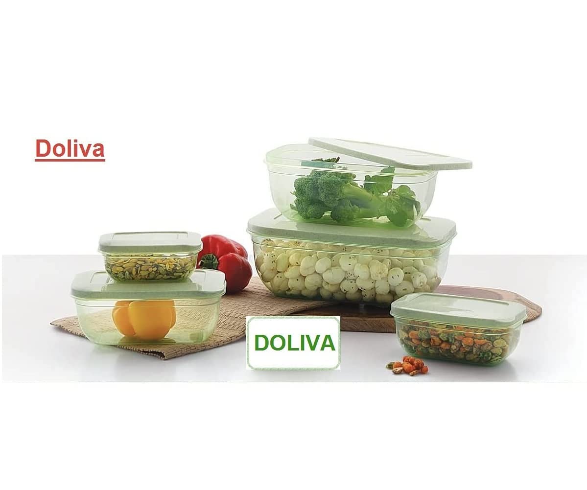 DOLIVA 6 Pcs Kitchen Food Container Meat 1500 Ml Storage Box Fridge & Freezer Fish Storage Basket Food Container, Polypropylene,Multicolor 2