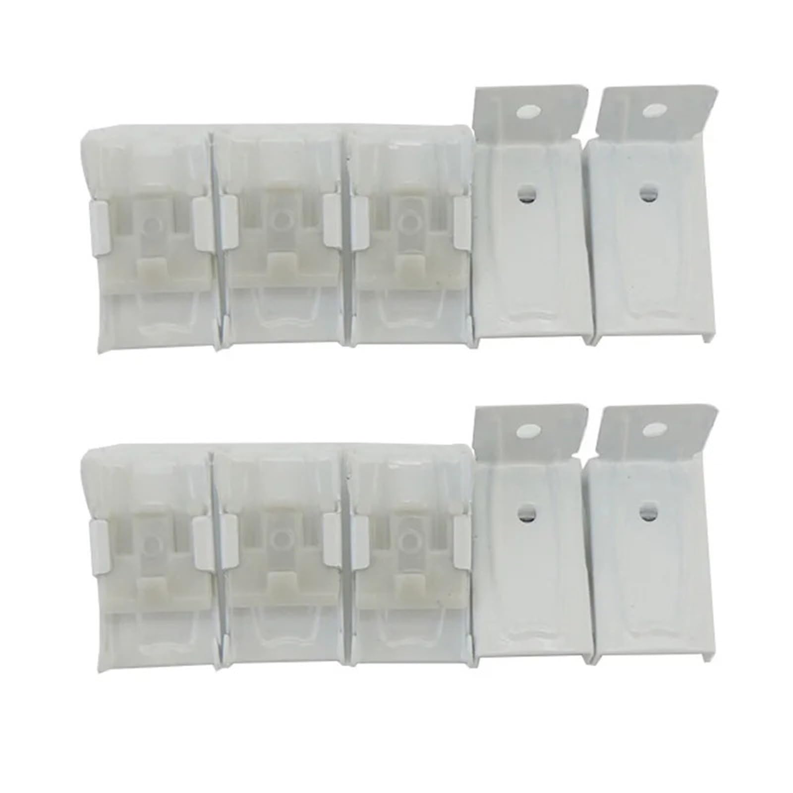 Curtain Rail Track Pulley, Curtain Rail Track Pulley Set 10pcs Gliders Screws Brackets End Caps Clamps(10pcs Side Clamping)