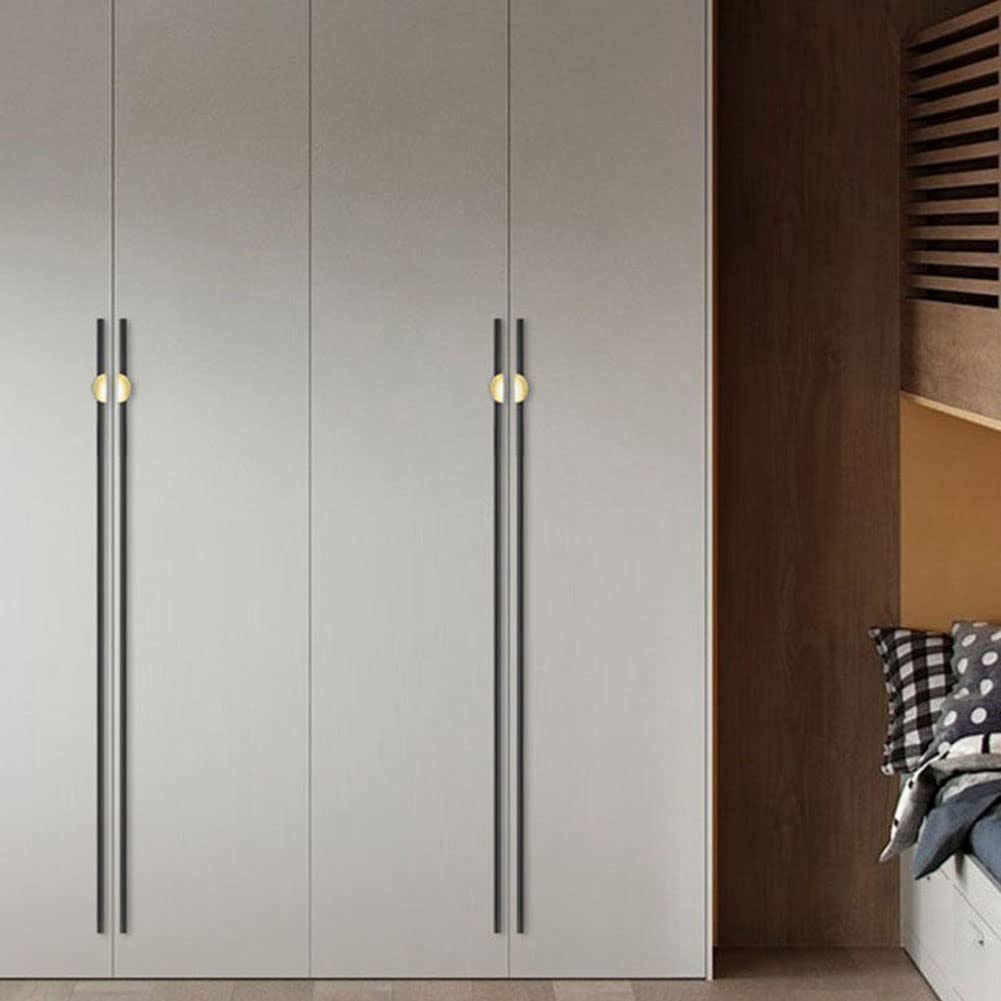 Möbelgriff schwarz Griffleiste Aluminium Design-Griff Küche Stangengriff eckig für Schubladen Kleiderschränke Profilgriff Länge 2 Stück - Alu Schubladengriff Vintage (800mm)