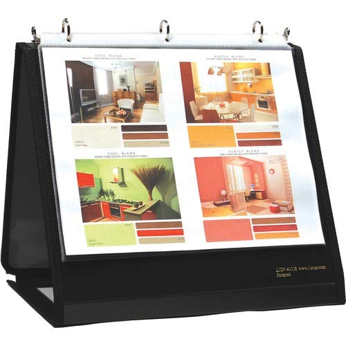 Cavalletto per raccoglitore ad anelli, 1-1/2 Cap, Orizzontale, 30 "x8-1/2", Nero