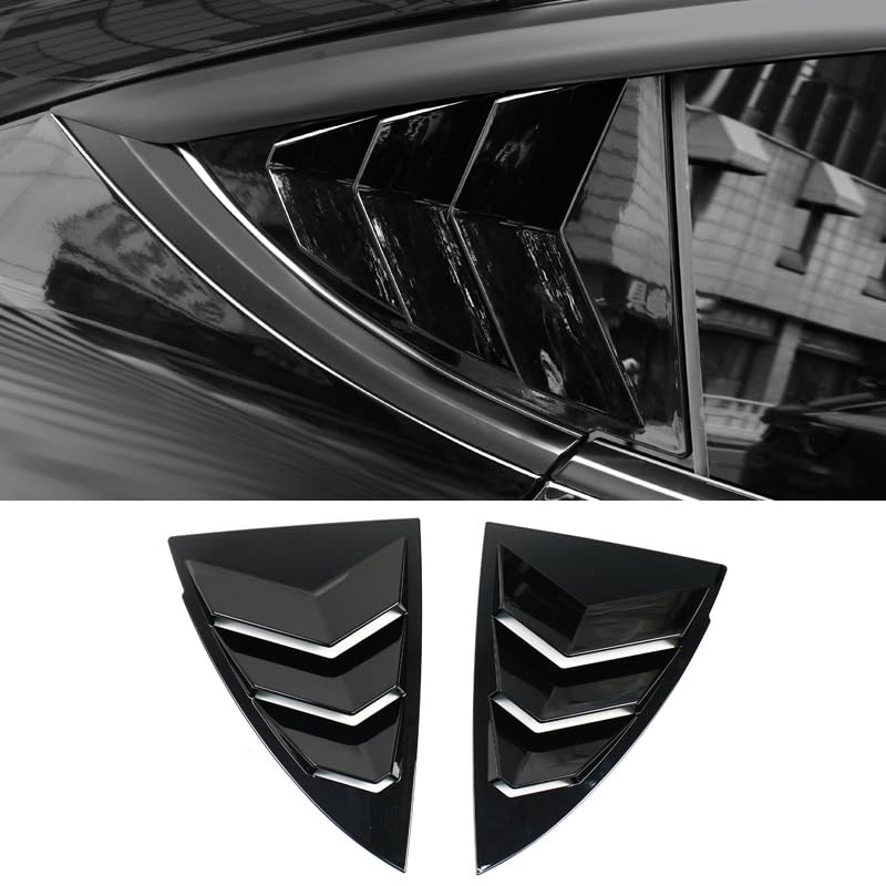 StarYtbl Rear Side Window Cover Louver Sport Style for Tesla Model Y 2021-2025 2026 Exterior Decoration Accessories, Triangle Window Visor &