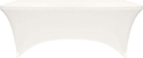 Miniatura 2 de Grandipity Mantel protector de mesa de elastano elástico de 4 pies para mesas plegables estándar, rectangular, universal, ajustable, para banquete