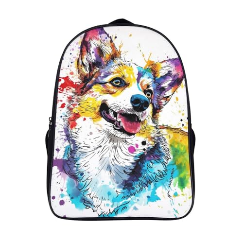 Mochila infantil Corgi contra espalda cargada con tirantes ajustables e impermeable