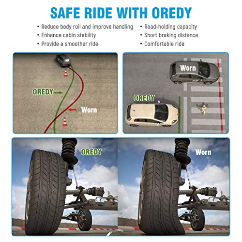 Oredy Rear Struts With Coil Spring Assembly Replacement For 4 Cylinder Engine 1997-2001 Toyota Camry 1999-2003 Solara (Rear Pair Struts) - 171681 #TOP5