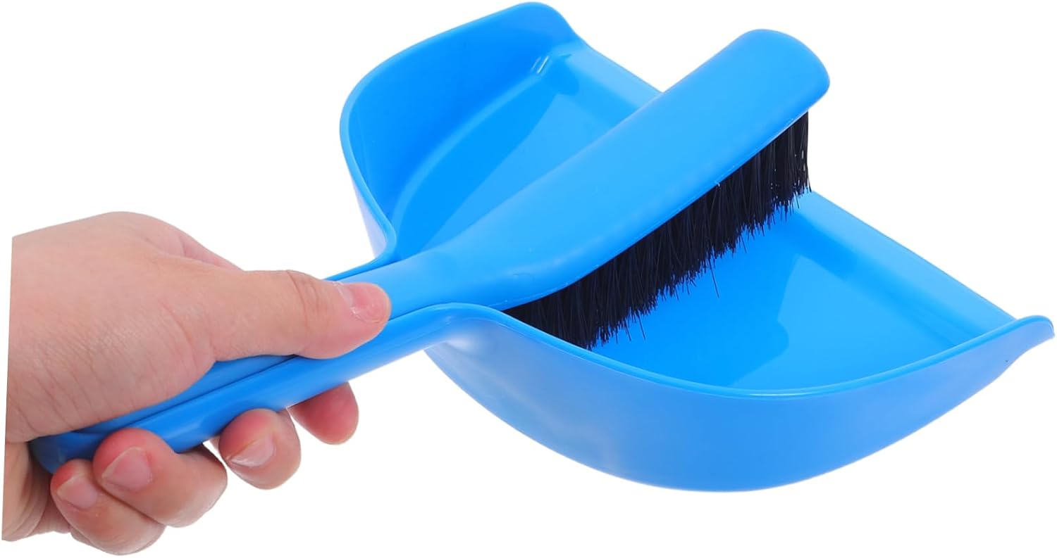 Toddmomy Small Brush and Dustpan Pool Table Cleaning Kit Car Detailing Brush Blue Small Cleaning Brush Plastic