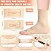 Geyoga 2 Pairs Ice Skating Socks for Women Tendon Heel Ankle Protector Padded Guards Ankle Sleeve Pad ski Splints(Beige Color)