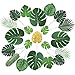 Auihiay 70 Pieces 10 Kinds Artificial Tropical Palm Leaves Jungle Leaves Decorations for Hawaiian Party Decorations Beach Birthday Luau Party Decorations