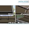 Patio 6' x 25' Sun Shade Fabric Roll 6/8/12 FT Shade Cloth for Patio, Outdoor Mesh Sail Sun Shades Canopy Replacement Pergola Cover for Backyard Deck Porch, Brown #3