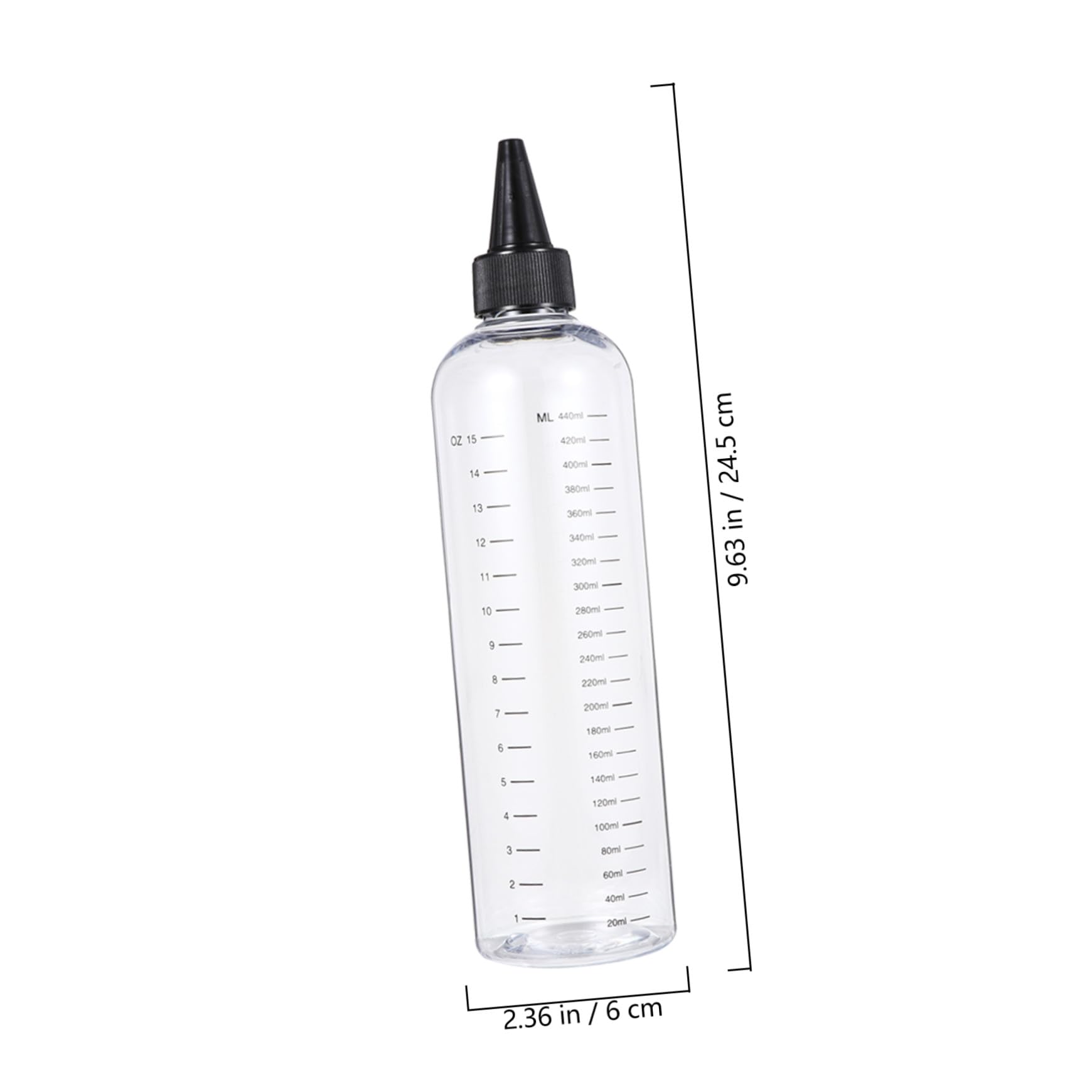Operitacx Bouteille Doseuse Transparente 500ml à Graduations, Lot de 12