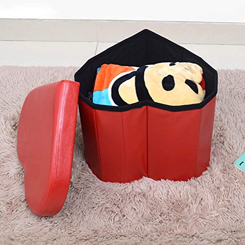 Pouf de rangement pliable en cuir pour optimiser un salon encombré - 3