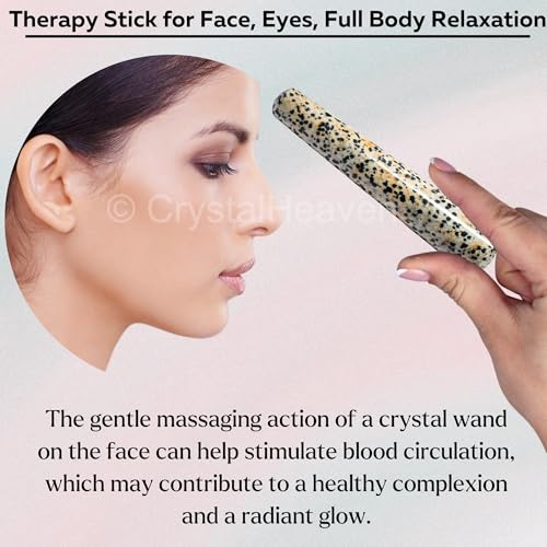 Image of Dalmatian Jasper Crystal Wand - Smooth Crystal Wand for Energy Healing, Chakra Balancing, Meditation and Home Decor - Crystals and Healing Stones for Gift