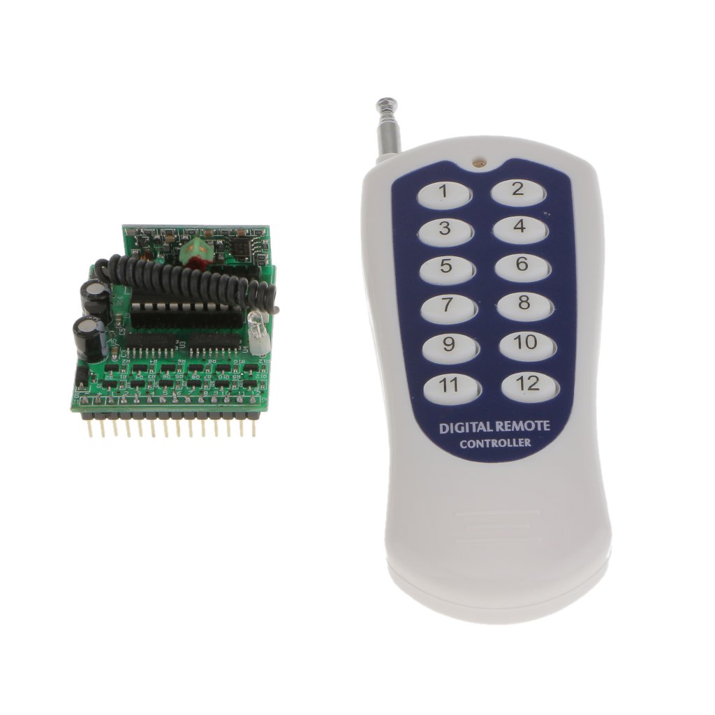Buy Phenovo 12CH/12 Channel 433MHZ Wireless RF Remote Control ...
