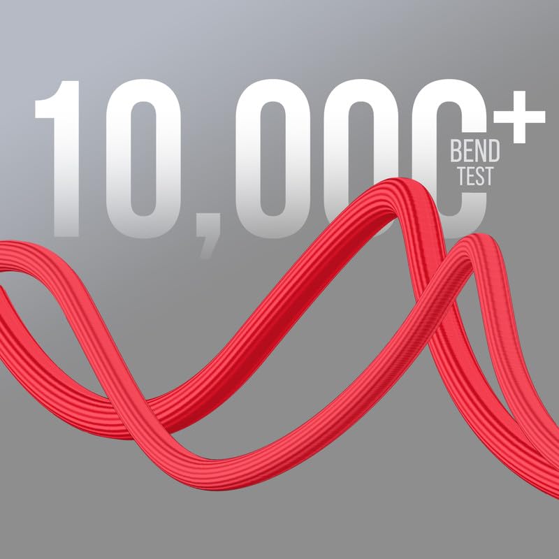Image of LANDMARK USB A to 8-Pin Cable, Fast Charging Usb A Cable Compatible with iPhone 14,14 Pro,14 Pro Max,14 Plus,13,13 Pro Max,13 Mini,12 Pro,11 Pro, LED Indicator (1.2m, Red)