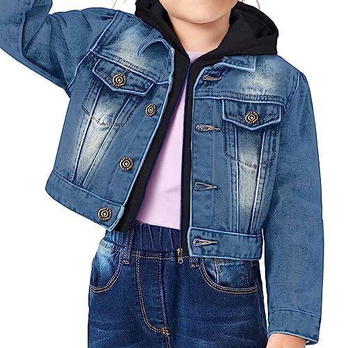 Candy Print Toddler Hooded Denim Jacket - Cute Graphic Jean Jacket - Graphic Denim Jacket for Kids3