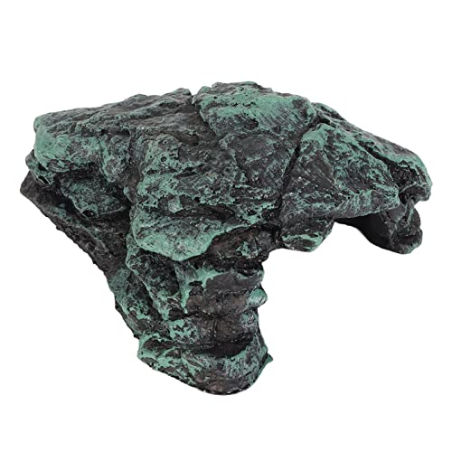 KIMISS Lebensraum für Reptilienunterkünfte – Höhlensimulation für Reptilienfelsen, Realistisch, Sicher, Bequem, Felsversteck aus Kunstharz für die Dekoration von Terrarien – Verstecke für
