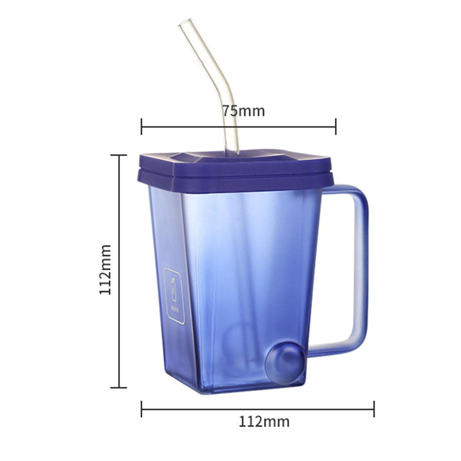 Kubki do picia – kreatywne szklane kubki w kształcie puszki na śmieci ze słomką i pokrywką, duża pojemność 400 ml na napoje, idealne do domu, na imprezy, prezenty i nie tylko