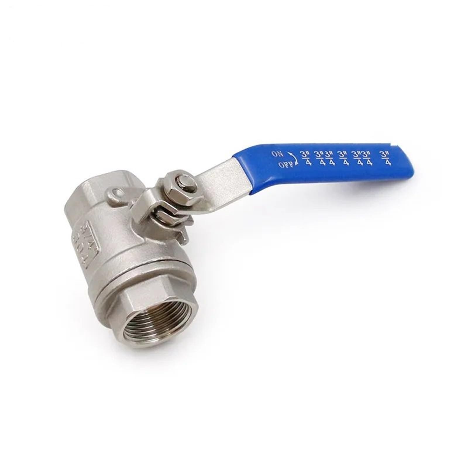 Valvole di sicurezza 1/4" 3/8" 1/2" 3/4" 1" 1-1/4" 1-1/2" Femmina Acciaio inossidabile SS304 2P Sfera a passaggio completo Maniglia in vinile Valvole filettate Valvola di Sovrappressione(1")