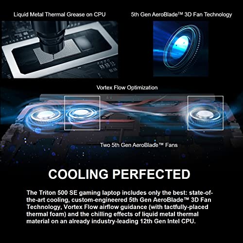 Image of acer Predator Triton 500 SE Gaming /Creator Laptop | 12th Gen Intel i7-12700H | GeForce RTX 3070 Ti | 16 inch WQXGA 240Hz G-SYNC Display | 16GB LPDDR5 | 1TB Gen 4x4 SSD | Killer Wi-Fi 6E | PT516-52s-73YD