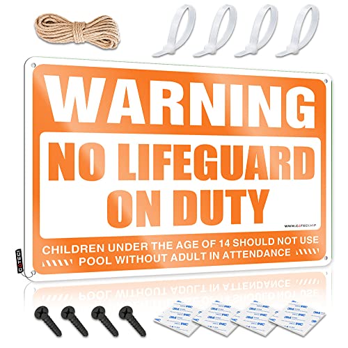  Man CABE Decor Warning No Lifeguard On Duty cartello Bar cartello per uomo caverna mobili sala giochi (dimensioni : 20 x 30 cm)