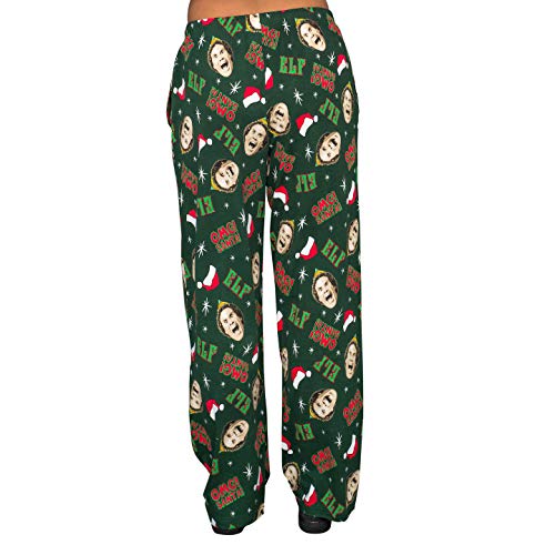Underboss STORE Cotton Elf OMG! Santa! Adult Hunter Green Pajamas Lounge Pants For Men's & Women's2