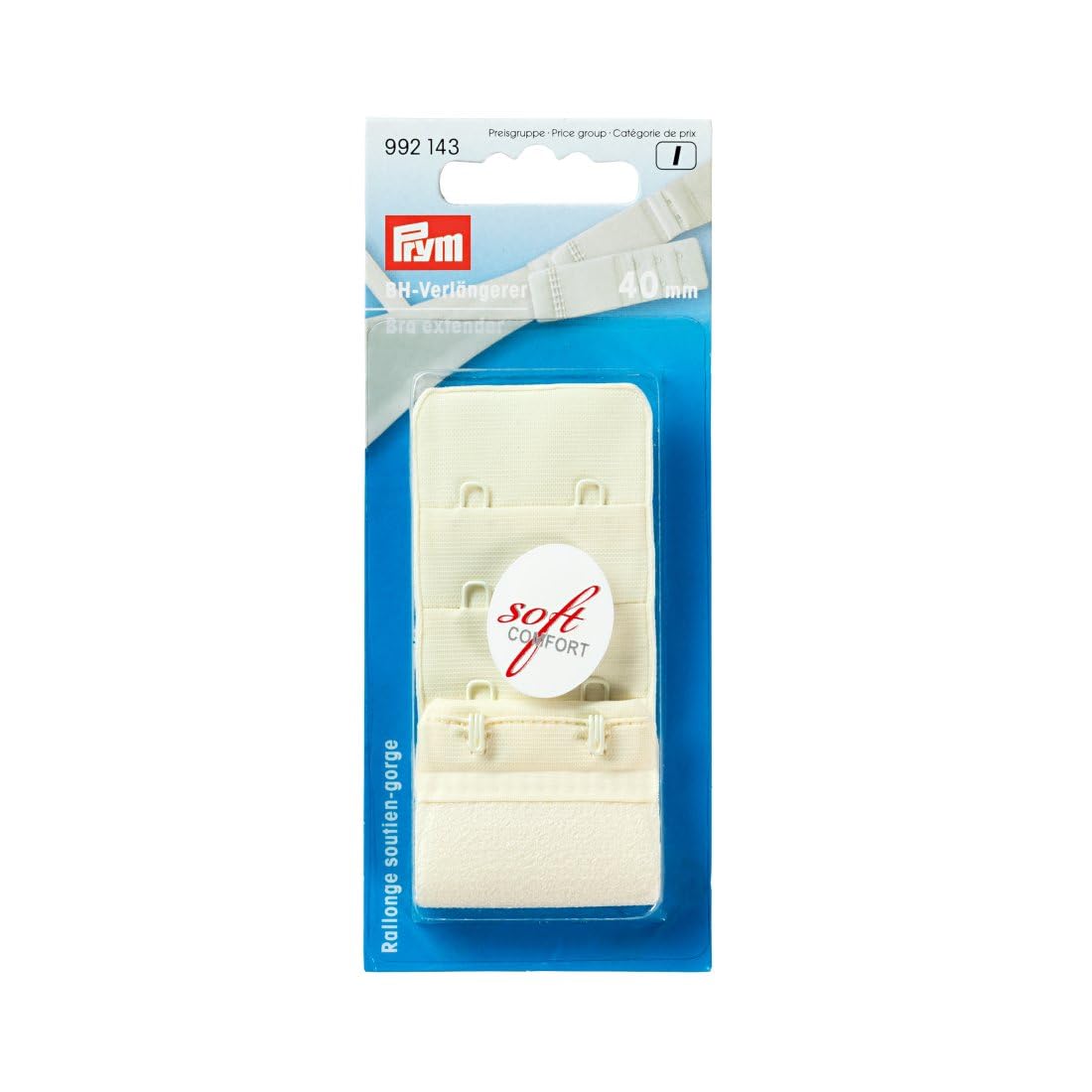 Prym - Prym Bra Extender Champagne (40mm, 3 x 2) Hooks - 1 Unit
