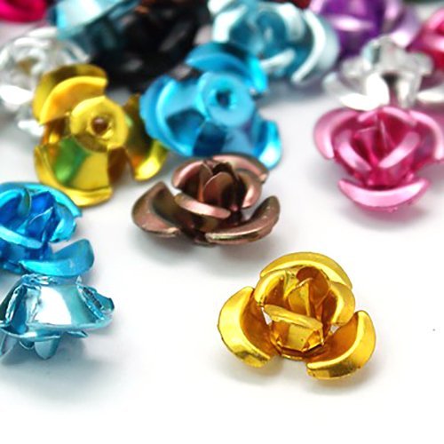 Buy Aluminum Metal Flower Beads Jewelry Making,Scrapbook,Decoden