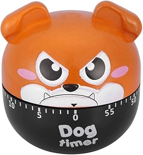 Mechanical Kitchen Timer,Cute Dog Manual Counters,Cute Animal Timer for Kids,for Home Cooking Reminder Tool,for Classroom, Home, Study and Cooking (Chestnut Brown)