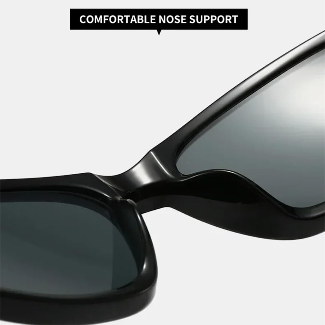 Occhiali da sole cat-eye alla moda per uomo e donna, lusso, stile punk con rivetti, protezione UV400.