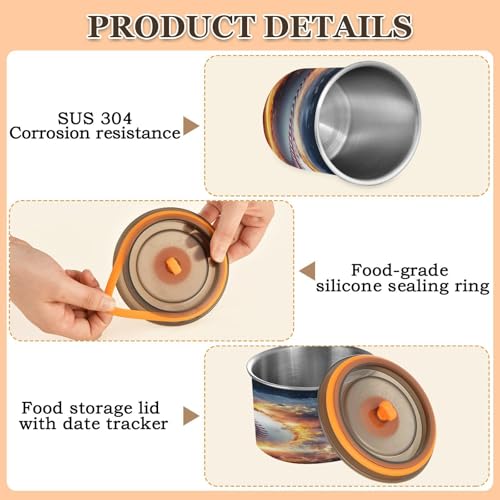 Contenedor hermético para café acero inox 900ml miniatura 4