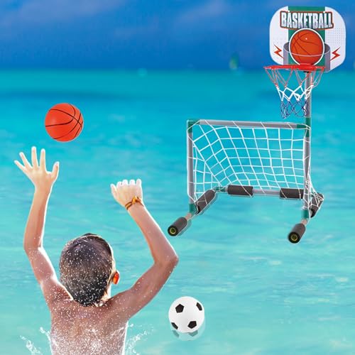 But de Football Flottant 2 en 1 modulable avec ballons pour piscine - 2