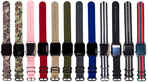 Carterjett Compatible With Apple Watch Band 45Mm 44Mm 42Mm Nylon Sport Iwatch Bands Replacement Woven Canvas Military Style Strap Rugged Steel Adapters Buckle For Series 8 7 6 5 4 3 2 1 Nike Sport (45 44 42 S/M/L Blue) #TOP7