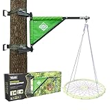 Trelines SkyStand Outdoor Hanging Tree Swing Set Attachments Support Kit - Heavy Duty Platform, Kids Outdoor Play Equipment - Build a Backyard Playground, No Branch Required, Up to 500 lbs - Green