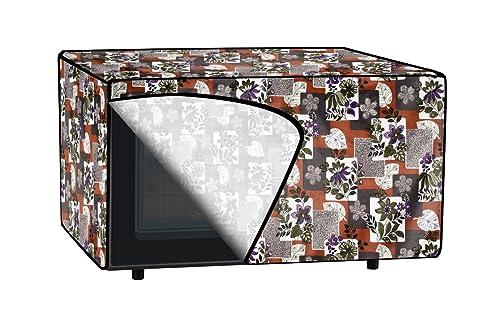 Image of The Furnishing Tree PVC Waterproof Microwave Oven Cover Compatible for Morphy Richards 20 L Solo 20 MS Patchwork Pattern Multicolor