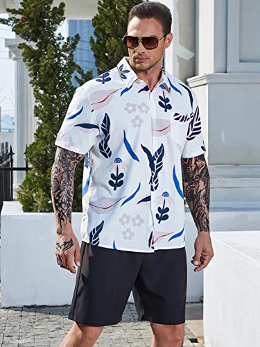 Image of Leriya Fashion Men's Rayon Regular Fit Casual Shirt | Stylish | Printed| Formal|Solid Short Sleeve | Trendy | Summer-Button Down (Available in Plus Size)