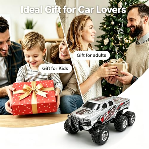 haomsj 1/64 Mini RC Truck, Gray - Image 8