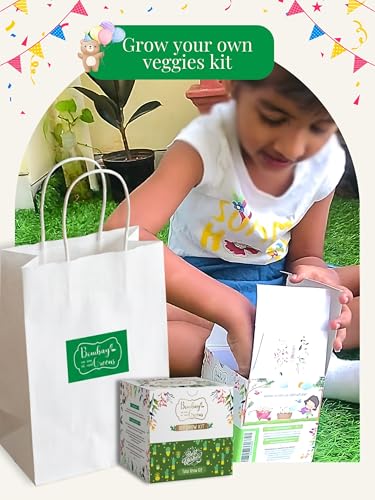 Image of Tulsi Gardening Kit | Pack of 6 DIY Grow Kit and 6 Gifts Bags for Home Garden | Combo for Gardening | Grow Your Own - Birthday Return Gifts for Plant Lovers