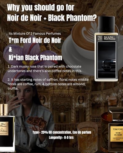 Image of TOXICMALE Noir de Noir + Black Phantom | Perfect Long lasting Men's perfume for Date & special ocassion | perfumes for men | Gift for him | TMA23 | 50 ml perfume | TM Perfume House