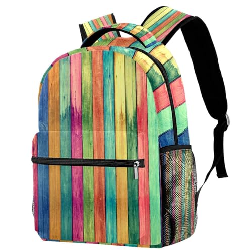 Sac à dos d'école pour ados filles et garçons grand format motif multicolore