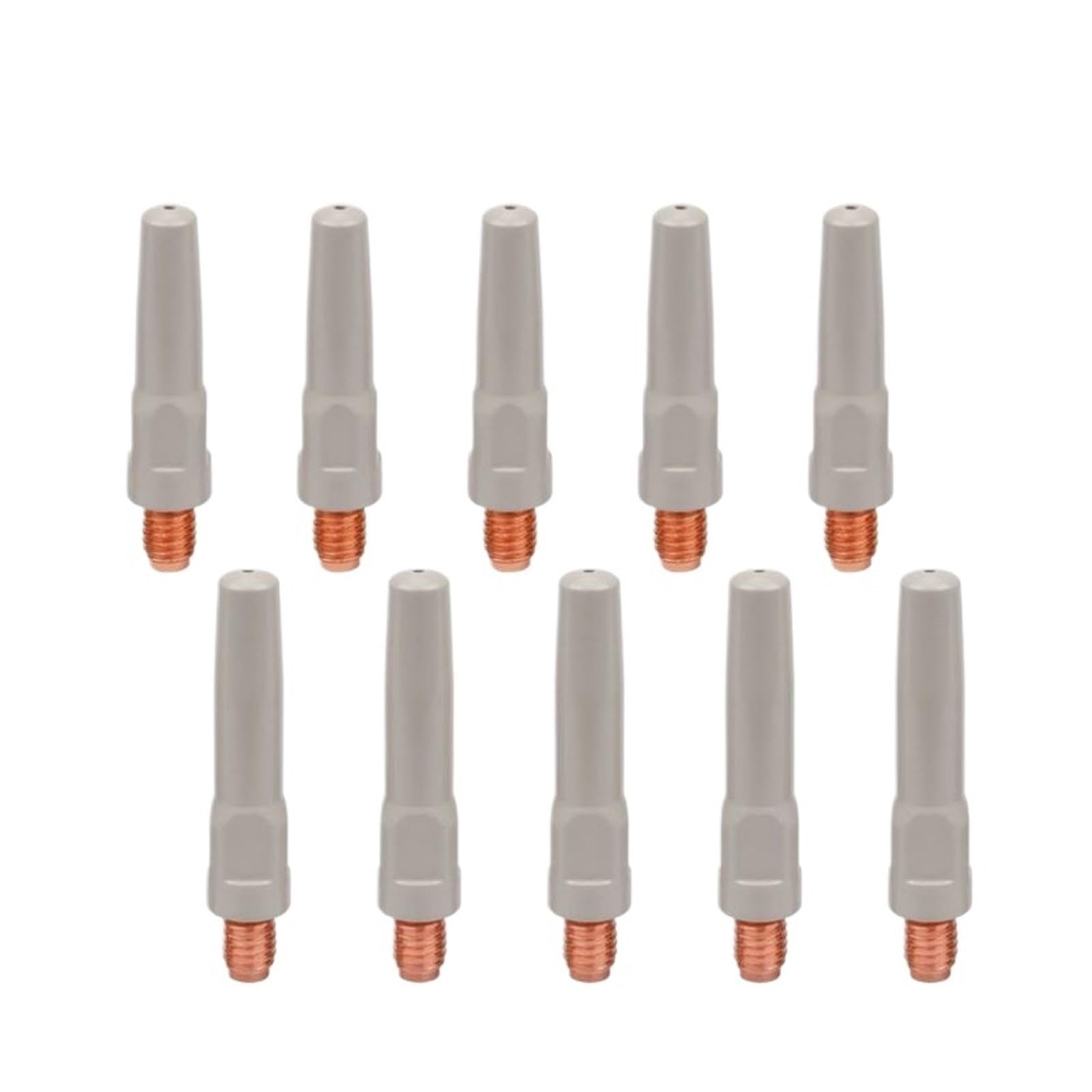 10 pezzi di punte for alimentazione filo di saldatura anti-scoria, ugello for torcia di saldatura rivestito for materiali di consumo speciali for pistola di saldatura M-IG MAG(45x 0.8 10pcs)