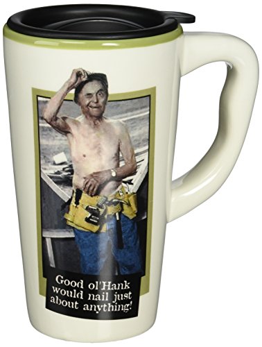 Laid Back Good 'Ol Hank Ceramic Travel Mug, 12-Ounce