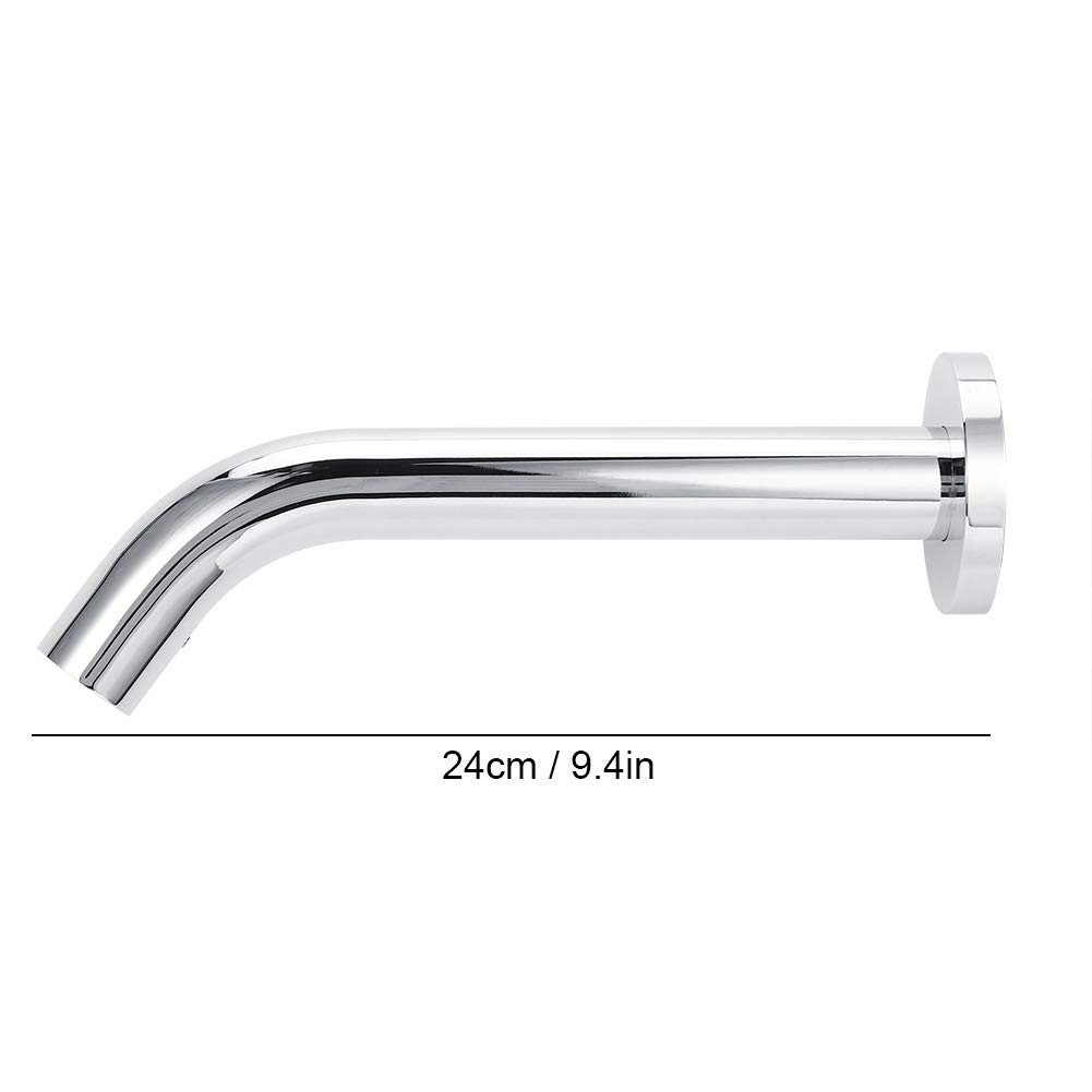 lyrlody Rubinetto del Bagno, Rubinetto del Sensore a Infrarossi a Parete, Materiale in Acciaio Inossidabile, Rubinetto Dell'innesto del Sensore, Adatto per Bagno, Hotel