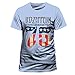 Produktbild CID Herren LED Zeppelin - US 75 T-Shirt, Blau (Blue), Large (Herstellergröße: L)