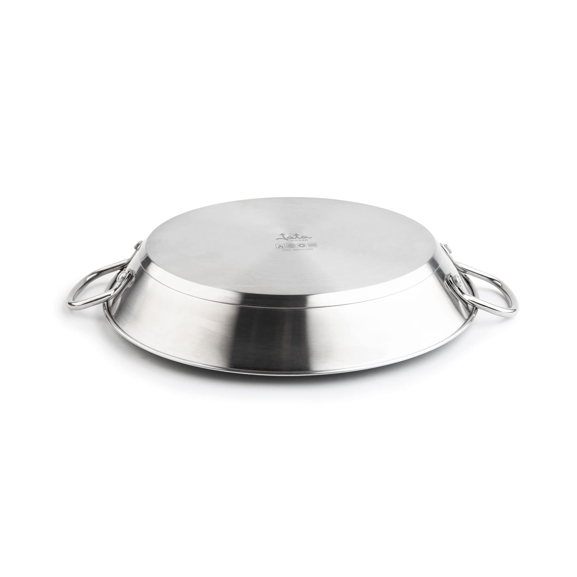 Jata HPAE2132 - Paellera Inducción de Acero Inoxidable, Apta para Todas las Cocinas, también Inducción, Apta para Horno, Recubrimiento Antiadherente, Fácil limpieza, Diámetro de 32 cm