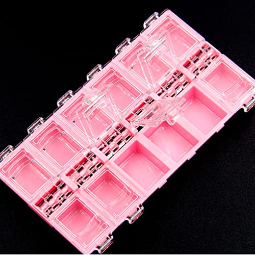Image of ARTIBETTER 12-Compartment Jewelry Storage Box with Transparent Cover and Secure Closure Durable Compact Organizer for Small Accessories 4-Pack